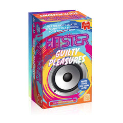 Jumbo Hitster box front showing game title and contents promotes easy gifting