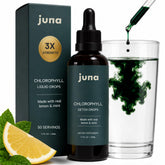 Juna bottle front label showing flavor and strength for quick identification and trust