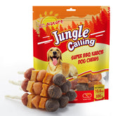 Jungle Calling front packaging showing kabob treats and benefits