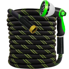 Junredy front view of 25ft hose showing compact packaging and durable build benefit