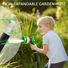 Junredy nozzle close-up showing 10-pattern dial and easy grip for precise watering