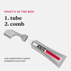 Just For Men pre-mixed color cream close-up showing smooth texture for even gray coverage