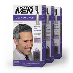 Just For Men front packaging showing product and three-count value