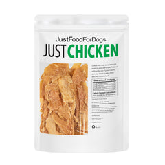 JustFoodForDogs close-up of chicken texture highlighting freshness and chewiness