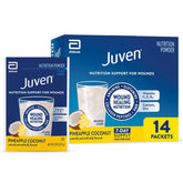 Juven front box showing pineapple coconut flavor and packet count, clear product view