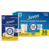 Juven front packaging showing pineapple coconut flavor for wound support