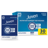Juven front packaging showing unflavored 30ct and key benefits