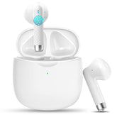 Jxrev front packaging showing earbuds and case, clear feature callouts