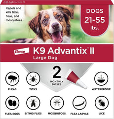 K9 Advantix front packaging showing product and benefits