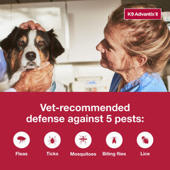 K9 Advantix applied to dog neck demonstrating fast spot-on treatment