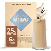 Ka'Chava vanilla tub front view showing packaging and benefits