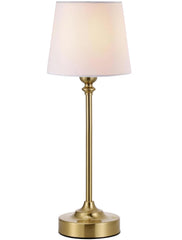 Kakanuo front view gold cordless lamp showing elegant silhouette and portability