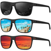 KALIYADI front view black sunglasses showing sleek rectangle design and stylish protection