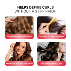Karseell cream applied to damp hair improving curl definition