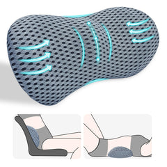 kasney front view lumbar pillow showing ergonomic contour and support benefits