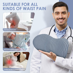 kasney lumbar pillow in office chair improving seated posture and comfort