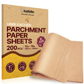 katbite stack of 200 precut parchment sheets showing ample supply and convenience