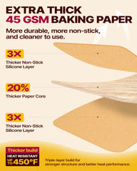 katbite sheet laid on half-sheet pan demonstrating perfect fit and easy cleanup