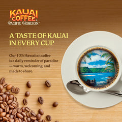 Kauai Coffee K-Cup top view displaying branded lid and easy single-serve convenience