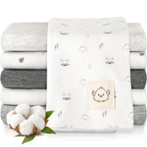 KeaBabies front packaging showing six burp cloths, tidy gift-ready set