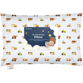 KeaBabies front packaging showing pillow and printed pillowcase, easy identification benefit