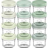 KeaBabies front packaging showing 12 jars and lids for organized storage
