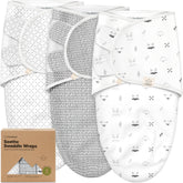 KeaBabies swaddle front packaging showing Nordic prints and eco benefits