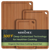 keechee front view of three-board set showing sizes and finish, durable prep