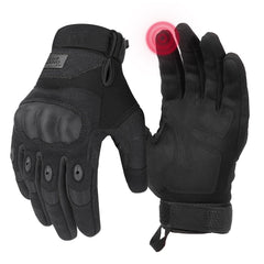 KEMIMOTO front view gloves showing protective fit and style for riding