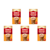 Kenco front packaging showing pack of five boxes and 40 sachets for convenience