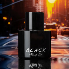Kenneth Cole Black body spray in use demonstrating quick application and on-the-go freshness