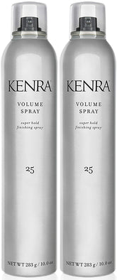 Kenra front packaging showing two 10 oz cans and brand for reliable volume