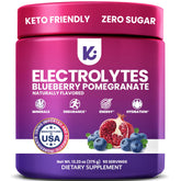 Keppi front tub showing blueberry pomegranate flavor and serving count benefits