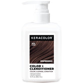 KERACOLOR front packaging of Espresso clenditioner showing product benefits