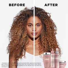 KÉRASTASE application on mid-lengths and ends improves manageability