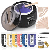 KeShi front packaging showing complete waxing kit and benefits for full-body use