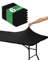 KeyWave front view fitted tablecloth on 6ft table, sleek protective finish