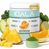 Kiala Nutrition front canister showing Tropical Splash label and clear benefit