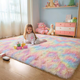 KICHOWUA front view showing colorful rug and neat packaging, adds cozy style