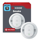 Kidde front view of detector showing alert grill and clean design for dependable detection