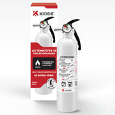 Kidde Auto 10 front view showing compact extinguisher, ready for vehicles