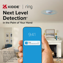 Kidde back mounting plate highlighting easy installation and secure ceiling mount benefit