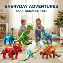 KiddieLoot dinosaur floating in pool providing aquatic play fun