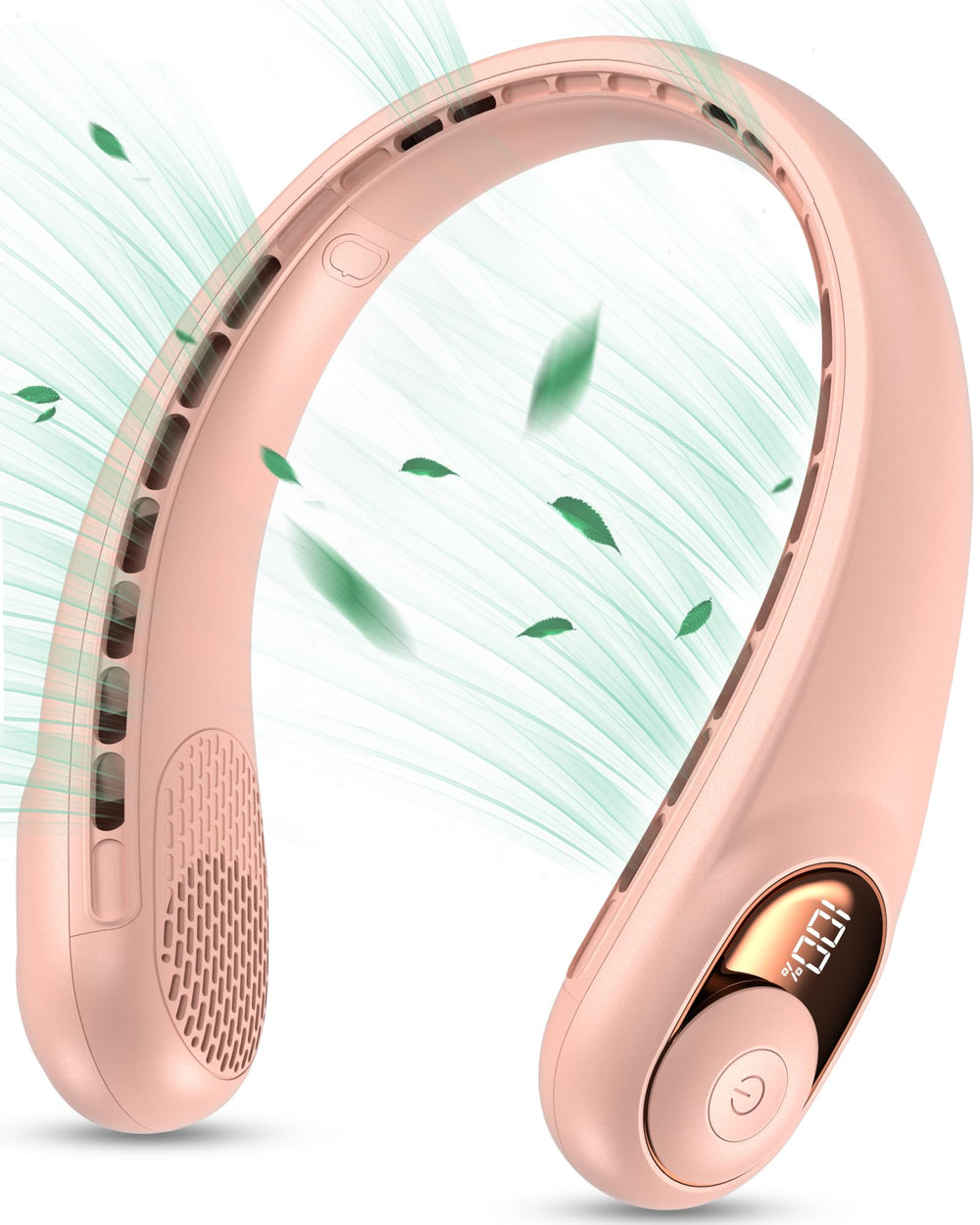 KIDEE neck fan front view showing compact design and comfortable fit