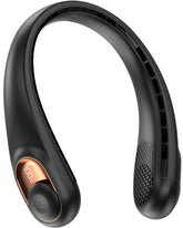 KIDEE neck fan front view showing sleek wearability and hands-free comfort