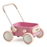 kidpop front view of pink PULA walker showing stable frame and safe design
