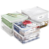 Kikerike front view clear zippered bag showing contents and easy organization benefit