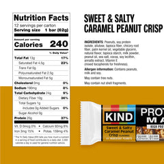 Close-up texture of KIND MAX bar showing peanuts and crisp bits for satisfying crunch