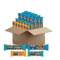 KIND variety pack front box showing included bar counts and branding for quick selection