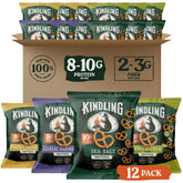 Kindling front packaging showing brand and variety pack benefits